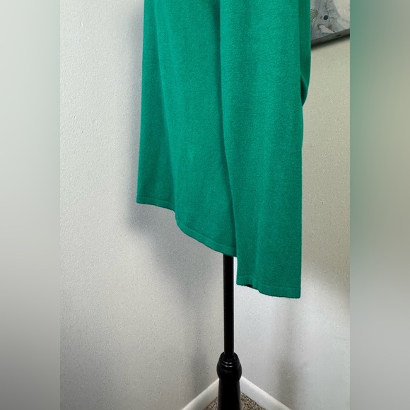 Reba Vibrant Green Sweater with Embroidery & beading at Neckline size Large - Picture 5 of 11